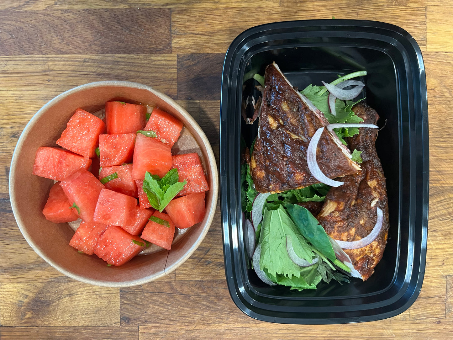 Chicken and Watermelon